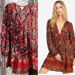 BILLABONG Hearts Desire Long Sleeve Mini Dress